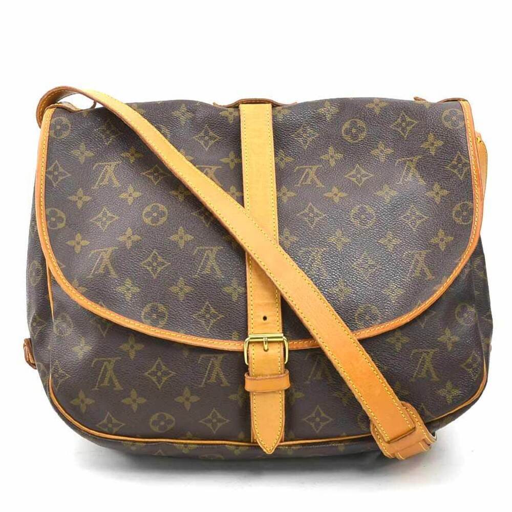 LOUIS VUITTON Brown Monogram Canvas Shoulder Bag